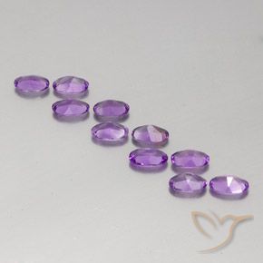 Gemme di Ametista Viola Rosato Medio naturale da 3.45 ct, Ovale, VVS-VS