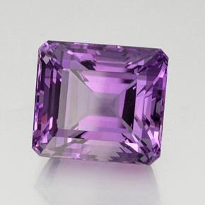 Ametista Viola tendente al rosa naturale da 23.58 ct, Taglio smeraldo, VVS