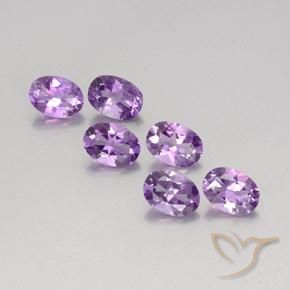 4.29ctw Naturale Viola medio Ametista, Ovale, VVS-VS