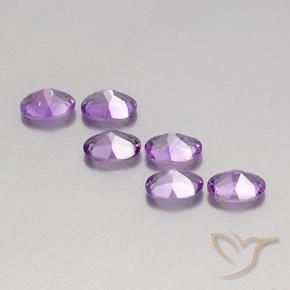 Gemme di Ametista Viola medio naturale da 4.29 ct, Ovale, VVS-VS