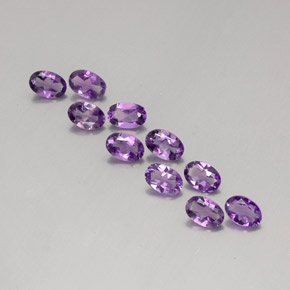 Gemme di Ametista Viola naturale da 3.63 ct, Taglio ovale, VVS-VS
