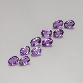 Gemme di Ametista Viola naturale da 3.63 ct, Taglio ovale, VVS-VS