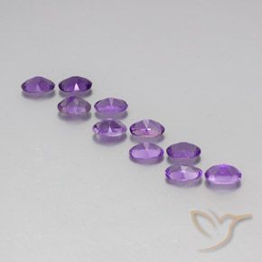 Gemme di Ametista violaceo naturale da 3.70 ct, Ovale, VVS-VS