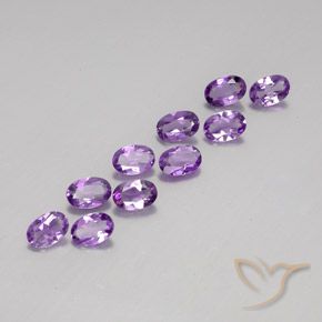 Gemme di Ametista Viola violaceo medio-scuro naturale da 3.62 ct, Ovale, VVS-VS