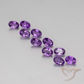 4.02ctw Naturale Viola violaceo intenso Ametista, Ovale, VVS-VS