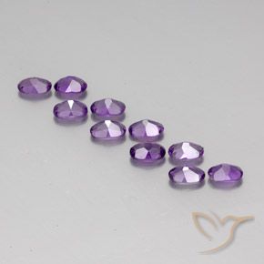 Gemme di Ametista Viola violaceo intenso naturale da 4.02 ct, Ovale, VVS-VS