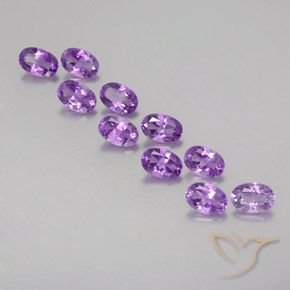 4.10ctw Naturale Viola violaceo medio-scuro Ametista, Ovale, VVS-VS