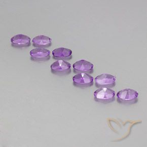 Gemme di Ametista Viola violaceo medio-scuro naturale da 4.10 ct, Ovale, VVS-VS