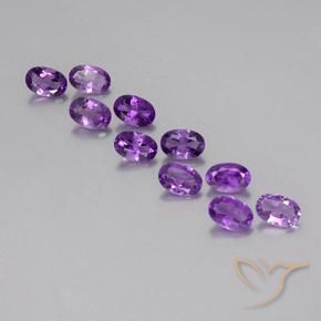 4.00ctw Naturale Viola violaceo medio Ametista, Ovale, VVS-VS