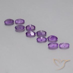 Gemme di Ametista Viola violaceo medio naturale da 4.00 ct, Ovale, VVS-VS