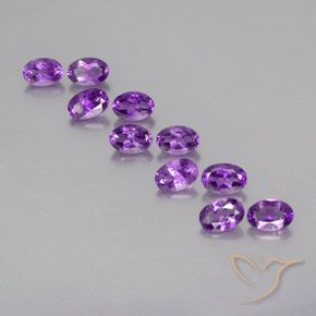 4.64ctw Naturale Viola violaceo medio Ametista, Ovale, VVS-VS