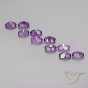 Gemme di Ametista violaceo naturale da 4.05 ct, Ovale, VVS-VS