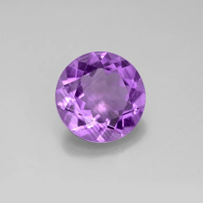 Ametista Viola naturale da 2.91 ct, Taglio rotondo, VVS-VS