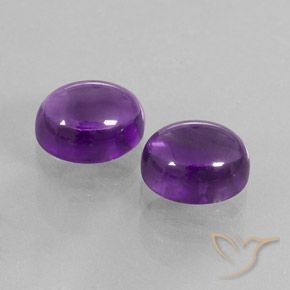 Gemme di Ametista Viola medio naturale da 8.38 ct, Ovale, Trasparente