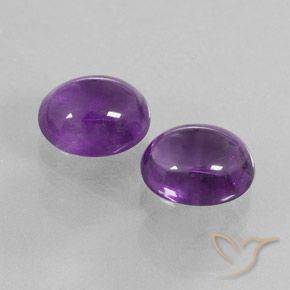 Gemme di Ametista Viola medio naturale da 8.82 ct, Ovale, Trasparente