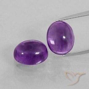 7.61ctw Naturale Viola medio Ametista, Ovale, Trasparente