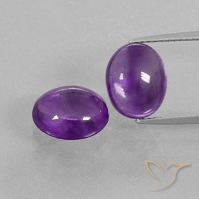 Gemme di Ametista Viola medio naturale da 7.54 ct, Ovale, Trasparente