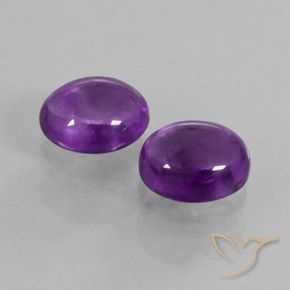 Gemme di Ametista Viola medio naturale da 7.54 ct, Ovale, Trasparente
