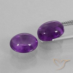 Gemme di Ametista Viola medio naturale da 7.54 ct, Ovale, Trasparente
