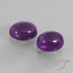 Gemme di Ametista Viola medio naturale da 7.43 ct, Ovale, Trasparente