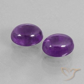 Gemme di Ametista Viola medio naturale da 7.44 ct, Ovale, Trasparente