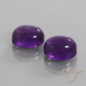 Gemme di Ametista Viola medio naturale da 6.76 ct, Ovale, Trasparente