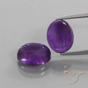 Gemme di Ametista Viola rossastro naturale da 5.47 ct, Ovale, Trasparente