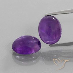 Gemme di Ametista Viola medio naturale da 5.23 ct, Ovale, Trasparente