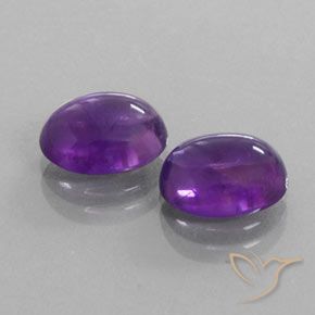 Gemme di Ametista Viola medio naturale da 5.23 ct, Ovale, Trasparente