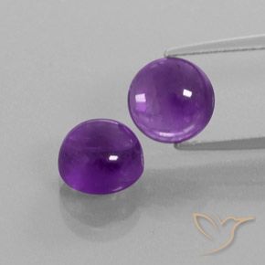 4.92ctw Naturale Viola medio Ametista, Rotondo, Trasparente