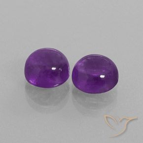 Gemme di Ametista Viola medio naturale da 4.92 ct, Rotondo, Trasparente