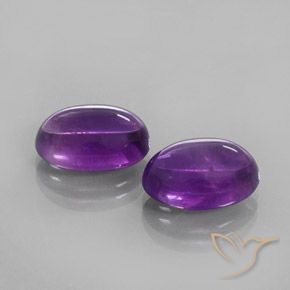 Gemme di Ametista Viola medio naturale da 13.00 ct, Ovale, Trasparente