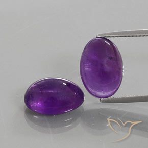 Gemme di Ametista Viola medio naturale da 12.04 ct, Taglio ovale, Trasparente