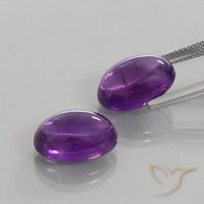 Gemme di Ametista Viola scuro naturale da 13.47 ct, Ovale, Trasparente