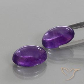 Gemme di Ametista Viola scuro naturale da 13.57 ct, Ovale, Trasparente