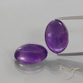 12.26ctw Naturale Viola medio-scuro Ametista, Ovale, Trasparente