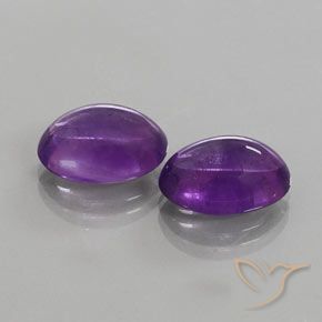 Gemme di Ametista Viola medio-scuro naturale da 12.26 ct, Ovale, Trasparente