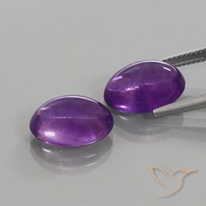 Gemme di Ametista Viola medio-scuro naturale da 12.26 ct, Ovale, Trasparente