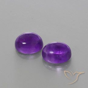 Gemme di Ametista Viola scuro naturale da 6.14 ct, Ovale, Trasparente