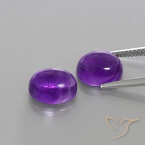 Gemme di Ametista Viola scuro naturale da 6.14 ct, Ovale, Trasparente