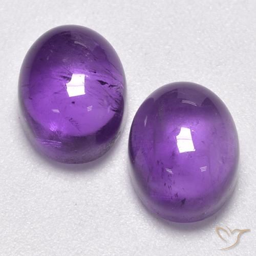 7.26ctw Naturale Viola scuro Ametista, Ovale, Trasparente