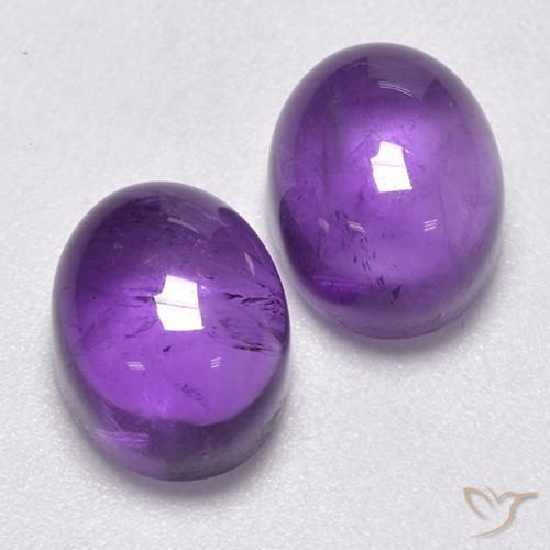 Gemme di Ametista Viola scuro naturale da 7.26 ct, Ovale, Trasparente