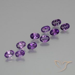 Gemme di Ametista Viola medio naturale da 3.97 ct, Ovale, VS