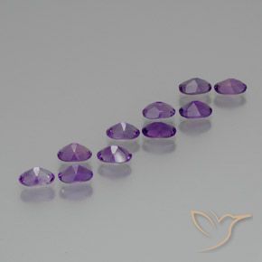 Gemme di Ametista Viola medio naturale da 3.97 ct, Ovale, VS