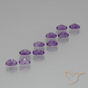 Gemme di Ametista Viola medio naturale da 4.10 ct, Ovale, VS