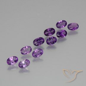 3.61ctw Naturale Viola violaceo medio-scuro Ametista, Ovale, VS