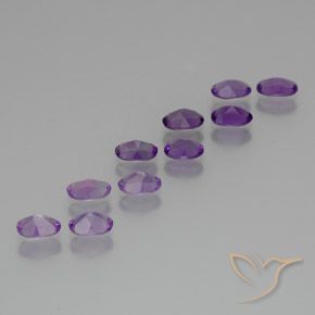 Gemme di Ametista Viola violaceo medio-scuro naturale da 3.61 ct, Ovale, VS