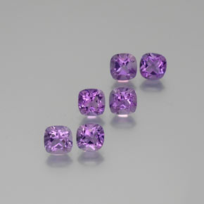 Gemme di Ametista Viola naturale da  ct, Taglio a cuscino, VS