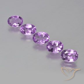 3.40ctw Naturale Viola Rosato Medio Ametista, Ovale, VS