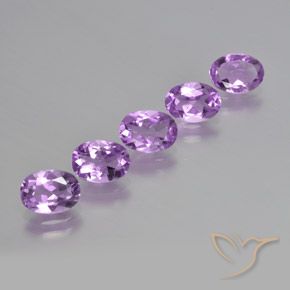 Gemme di Ametista Viola Rosato Medio naturale da 3.40 ct, Ovale, VS